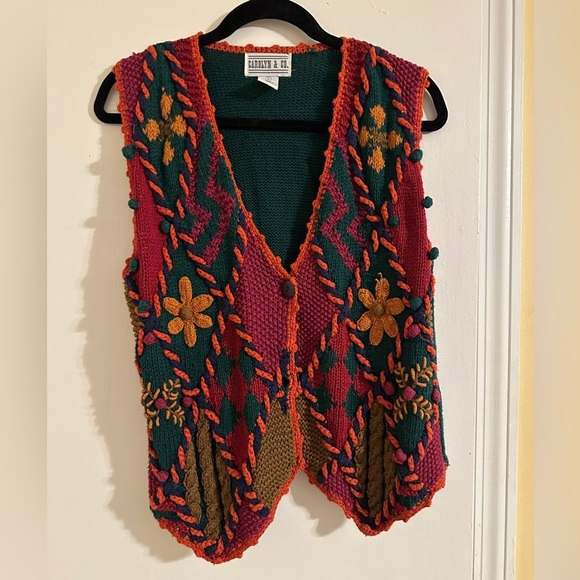 CAROLYN & CO Vest Crochet flowers 
55% RAMIE 45% COTTON - Picture 1 of 10